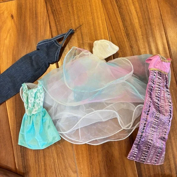 Collection of vintage Barbie clothing